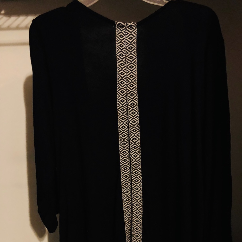 Aztec pattern on the back of this cardigan